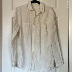 NOAK Men's White Button Down Shirt